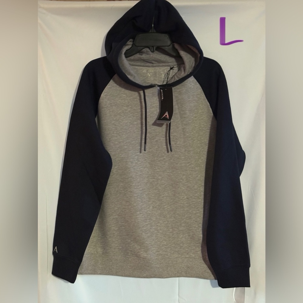 Antigua Women's Gray and Navy Hoodie